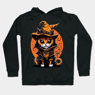 happy halloween black cat witcher Hoodie
